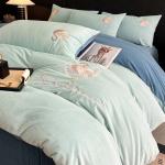 Комплект постельного белья Antarctic Swan 2.0, 4 предмета, 220х240/230х250, голубой/синий - фото 3