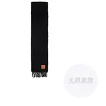 LOEWE Бахромчатый шарф с логотипом, Black - фото