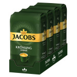 JACOBS Krönung Crema Coffee Цельные зерна 4 х 1 кг кофейных зерен - фото