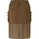 Юбка миди с люверсами PINKO, коричневый - фото 4