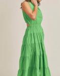 Эластичное макси-платье с боковыми разрезами в зеленом цвете &merci - фото 2