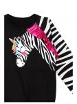 Пуловер Denokids Sweatshirt Zebra Ruffled, черный - фото 4