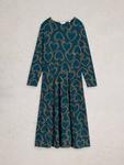 Платье Madeline с принтом в виде сердечек White Stuff, Teal/Multi - фото 5