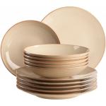 Сервиз OSSIA, набор тарелок, керамика Mäser, серый - фото