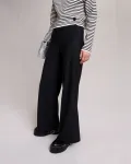 Однотонные женские расклешенные брюки с карманами Maje, черный - фото 4