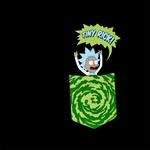 Рик и Морти - футболка Tiny Pocket Rick черная - фото 4