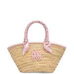 Микро-Сумка из рафии Amiri, розовый - фото