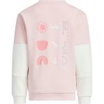 Свитшот дошкольный Adidas, светло-коричневый розовый / белый ханьский нефрит - фото 3