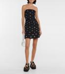 Марго шелковое мини-платье в горошек SIR, Black Polka Dot - фото 2