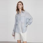 ELLE Рубашка Women's Blue Lapel Thin - фото 3