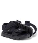 Логотипные сетчатые сандалии Dolce&Gabbana Kids, Nero/Nero - фото 6