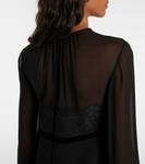 Мини-платье Jader сабле и шелкового жоржета Max Mara, Nero - фото 5