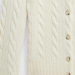 Кардиган с узором "косичка" Polo Ralph Lauren, белый - фото 7