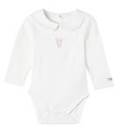 Хлопковый боди Baby Davo Donsje, белый - фото