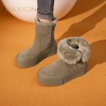 Зимние ботинки женские серый Harson - фото 5