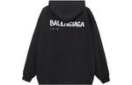 Толстовка hand-drawn hoodie medium fit 'black' Balenciaga, черный - фото 2