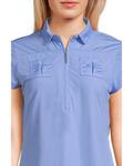 Поло Jamie Sadock Solid Sunsense Polo with Mesh Overlay, индиго - фото 4