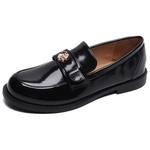 City camel Лоферы женские черные - фото