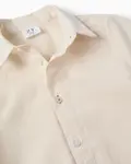Детская рубашка 100% хлопок ткань пике Zippy, бежевый - фото 3