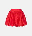 Мини-юбка из тафты со сборками Simone Rocha, красный - фото