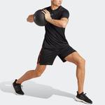 Футболка Adidas Workout Base Logo Tee 'Black Transparent', черный - фото 4