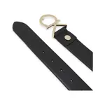 Кожаный ремень с логотипом Calvin Klein, черный - фото 2