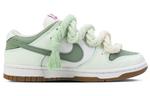 Женские кроссовки для скейтбординга Nike Dunk, White/Green - фото
