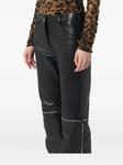 Blumarine кожаные брюки с молниями, черный - фото 5