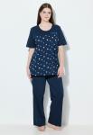 Пижамный комплект Ulla Popken SET, Midnight Blue/Blue - фото