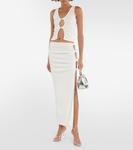 Юбка макси из джерси с вырезами Christopher Esber, белый - фото 2