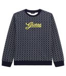 Толстовка Guess Regular Fit, черный / желтый - фото