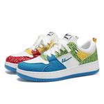 Warrior Air Force 1 Low Top Кроссовки для скейтбординга Унисекс, Бежевый Черный Граффити - фото 4