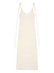 Платье макси Finets с разрезом Alanui, белый - фото