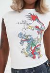 Футболка Ed Hardy RAWLING DRAGON CAP SLEEVE, White - фото 5