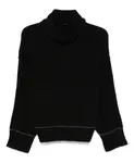 Свитер с высоким воротником Vigne Pinko, черный - фото