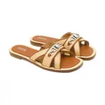 Кожаные тапочки Тиффани Michael Kors, коричневый - фото 2