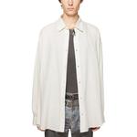 Рубашка на пуговицах с длинными рукавами Acne Studios, серо-белый - фото 4