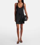 Бархатный сатиновый слип-платье Leset, Black - фото 2