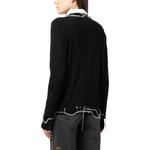 Трикотажная футболка R13 черная женская - фото 5