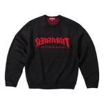 Свитер x thrasher sweater 'black red' Supreme, черный - фото