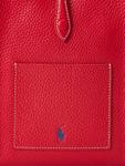 Кожаный кросс-боди с карманом Polo Ralph Lauren, Cherry - фото 5