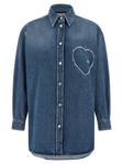 Рубашка «Сердце» Moschino, синий - фото