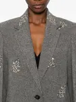 Пиджак с цветочной вышивкой Maje, серый - фото 5