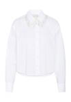 Блуза Kaffe Button-down blouse, Optical White/White - фото 5