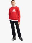 Детский хлопковый свитшот с логотипом New Balance, True Red - фото 5