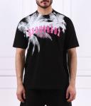 Футболка мужская Dsquared2 с принтом, черный - фото