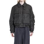 Пуховик со съемным воротником Lemaire, серый - фото