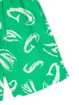 Шорты-бермуды с абстрактным принтом MSGM Kids, зеленый - фото 3