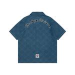 Рубашка с логотипом Monogram от A Bathing APE Aape, синий - фото 3