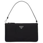 PRADA Мини-сумка из переработанного нейлона черная - фото